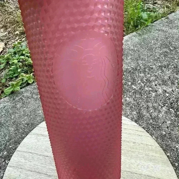 Starbucks 2022 Valentines Soft Touch Pink Lemonade Studded 24oz ColdCup Tumbler - Picture 5 of 5